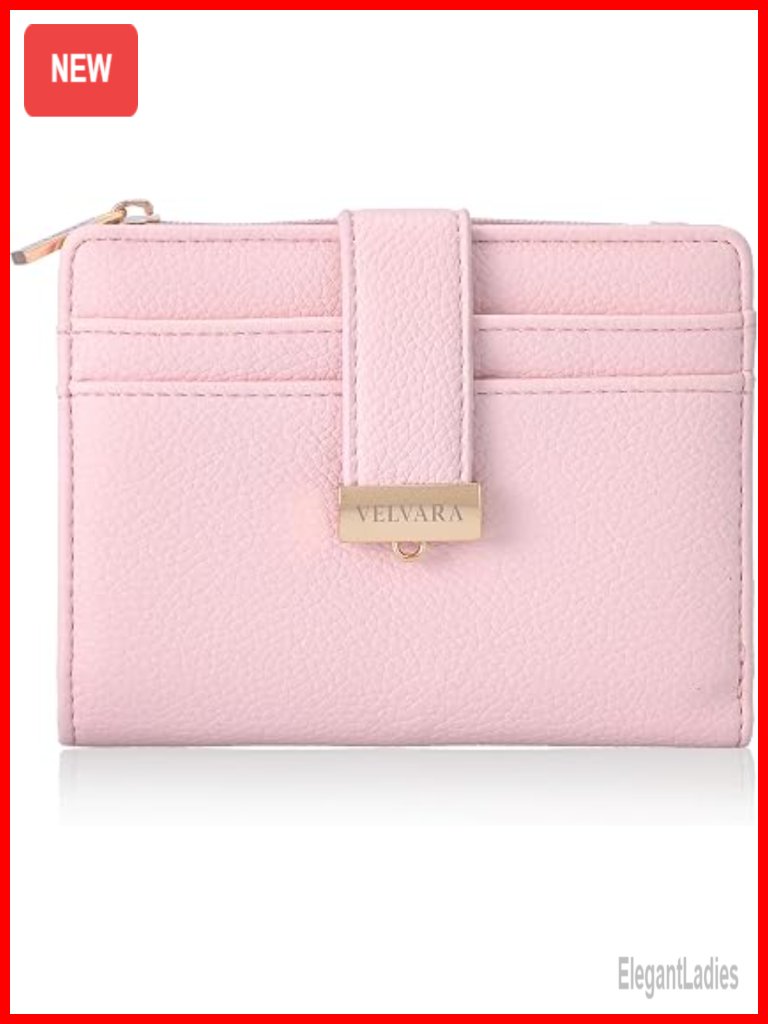 Rfid Blocking Pu Leather Bifold Wallet With Zipper Pocket And Id Window